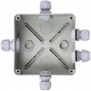 Коробка расп. КМ41330 о/п 100х100х50мм PG9 IP55 7035 UKO10-100-100-050-K51-55