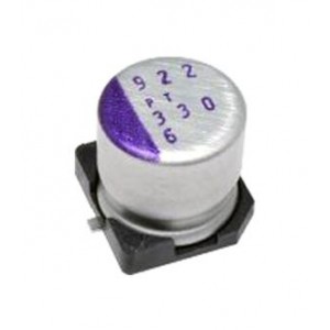 2R5SVPT560M, Конденсатор алюминиевый  полимерный 560мкФ 2.5В ±20% (6.3 X 6.4мм) для поверхностного монтажа 0.016Ом 3500мА 20000час 105°С лента на катушке