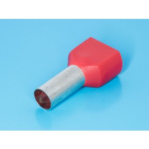 TIC2-10.0-14, Наконечник 14мм для обжима двух многожильных кабелей 10,0мм, изолированный, кратно 100шт.