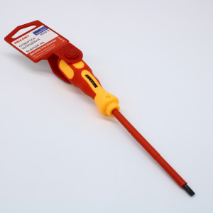 Отвертка диэлектрическая SL4Х100, шлицевая до 1000 В, двухкомпонентная рукоятка