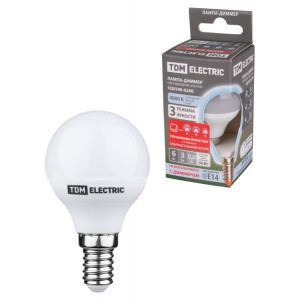 Лампа светодиодная FG45-6 Вт-230 В-4000 К–E14 "Лампа-ДИММЕР" SQ0340-0200