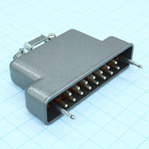 РП10-15 ЛП вилка с/к, Соединитель  низкочастотный, прямоугольный, внутреннего монтажа