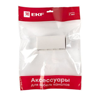 Соединитель (100х40) (2 шт) белый EKF-Plast