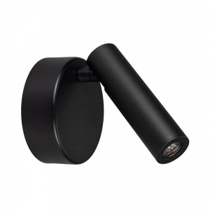 Светильник SP-BED-NB-R90-3W Warm3000 (BK, 20 deg, 230V) 034061, Накладной настенный светильник 3Вт, черный алюминиевый корпус без кнопки включения. Цвет ТЕПЛЫЙ БЕЛЫЙ 3000K, св.поток 200лм, CRI(Ra)>80, угол 20°.Размер Основание Ф90x31мм, Светоизлучатель O30х110 мм.. IP20. Питание AC220-240V, 3Вт, встроенный драйвер 2,5