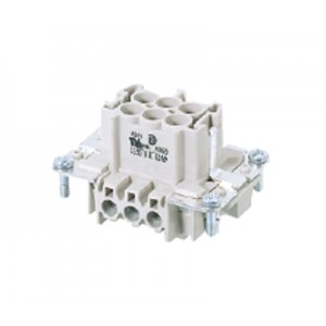 Вилочная контактная вставка 72.310.0653.0, Вилочная контактная вставка, винтовая фиксация, 6 полюсов + PE, типоразмер 6B, 690V, 16A, сечение обслуживаемых проводников 0,5-2,5 мм кв, тип покрытия контактов: олово