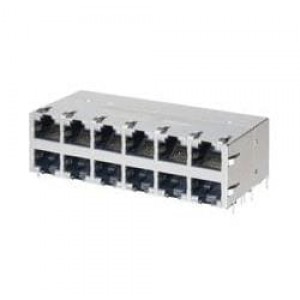 85735-1006, Модульные соединители / соединители Ethernet MAGJACK GIG PoE+ ENABL PoETEC 2x4 LED