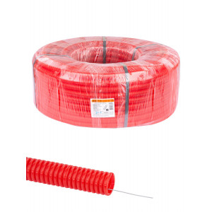 Труба гофрированная ПНД d 25 с зондом (75 м) легкая красная SQ0413-0033
