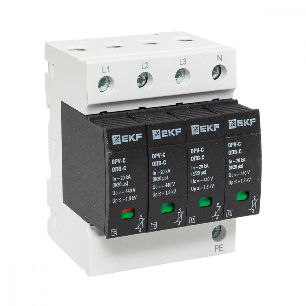 Изображение товара Ограничитель перенапряжения имп. ОПВ-C4 opv-c4 для защиты электрооборудования