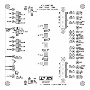 DC1054A/B, Средства разработки интегральных схем (ИС) управления питанием DC1054A with DC1054B LTC4242 Dual PCI Express Hot Swap Controller