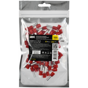 Наконечник НШВИ 10-14 темно-красный (100шт/упак) IEK UGN11-010-014-100