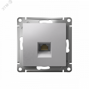 Розетка компьютерная 1-м AtlasDesign RJ45 кат.5E механизм алюм. SE ATN000383