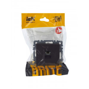 Розетка компьютерная СП RJ45 кат.5E BRITE РК10-БрТБ бронза IEK BR-K10-1-K45