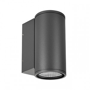 Светильник LGD-FORMA-WALL-R90-12W Warm3000 (GR, 44 deg, 230V) 029976, Накладной настенный светильник 12Вт, серый алюминиевый корпус, оптическое закаленное стекло. Цвет ТЕПЛЫЙ БЕЛЫЙ 3000K, св.поток 860лм, CRI(Ra)>80, угол 44°, свет вверх или вниз. Размер 133x90x182м. IP54. Питание AC230V, 12Вт, встроенный драйвер.