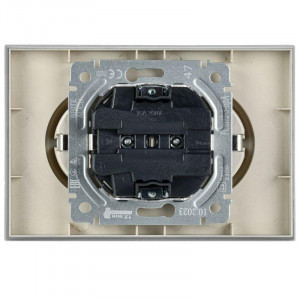 Розетка 2-м СП BRITE РСш12-3-БрА 16А в сборе с заземл. защ. шторки алюм. BR-R24-16-K47-F