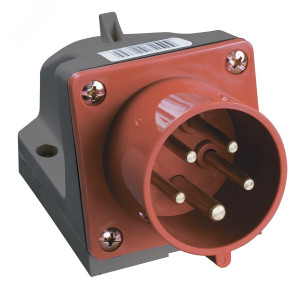 Вилка электрическая наружн. уст. 16А 3P+PE+N 380В IP44 ССИ-515 PSR52-016-5