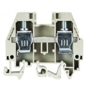 Проходная клемма WKI 16/U, Проходная клемма, тип фиксации провода: винтовой, номинальное сечение: 16 мм кв., 76A, 400V, ширина: 12 мм, цвет: серый, тип монтажа: DIN35