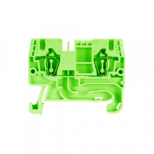 Проходная клемма WKFN 2,5/35 GN, Проходная клемма, тип фиксации провода: пружинный, номинальное сечение: 2,5 мм кв., 24A, 800V, ширина: 5 мм, цвет: зеленый, тип монтажа: DIN35