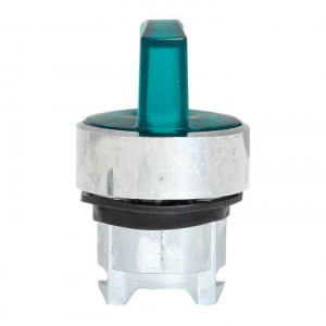 Исполнительный механизм переключателя ХB4 зеленый на 3 положения с фиксацией, с подсветкой с короткой ручкой IP65 EKF XB4BD3FL-G-65