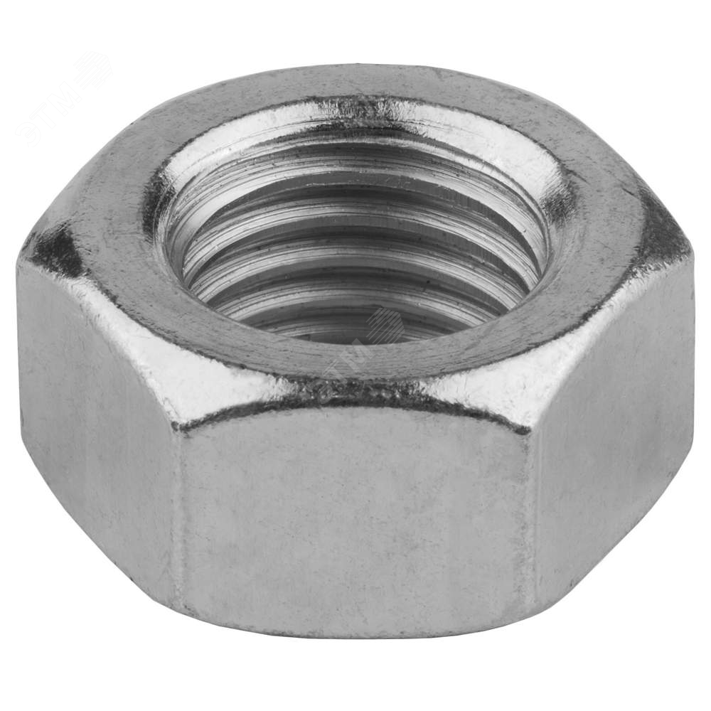 Изображение товара Гайка DIN 934 М12 шестигранная класс прочности 8 покрытие цинк DIN934-М12-8