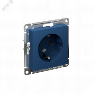 Розетка AtlasDesign 16А с заземл. защ. шторки механизм аквамарин SE ATN001145