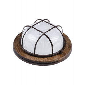 Светильник НПБ1302 венге круг с реш. 60Вт IP54 SQ0303-0433