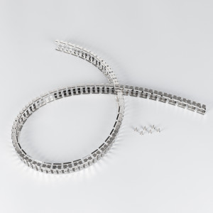 Профиль гибкий ARL-THOR-2527-980 045943, Гибкий профиль из нержавеющей стали для грейзера THOR сечения 25x27 мм. Внешние размеры 980x21.2x10 мм. В комплекте один профиль длиной 980 мм. Цена за штуку.