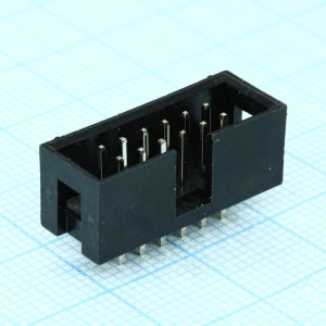 DS1013-12SSIB1-B-0, IDC разъем, вилка на плату прямая двухрядная 12pin(2x6)., шаг 2.54мм