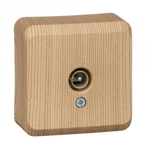 ЭТЮД Розетка телевизионная TV наружная IP20 сосна TVA-002D