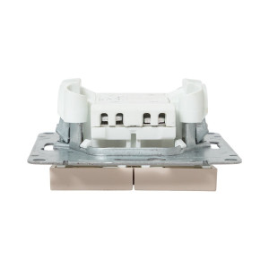 Механизм выключателя, двухклавишный, кремовый Эпика EKF UP1-SWI-20