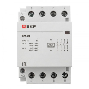 Контактор модульный КМ 20А 4NО (3 мод.) km-3-20-40