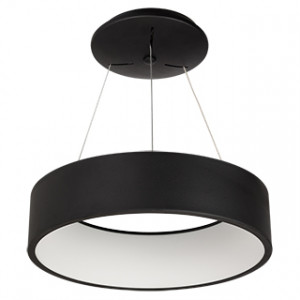 Светильник SP-TOR-RING-HANG-R460-33W Warm3000 (BK, 120 deg) 023393(1), Подвесной светильник 33Вт, черный круглый корпус. Цвет ТЕПЛЫЙ БЕЛЫЙ 3000K, св.поток 1900 лм, CRI(Ra)>80, угол 120°. Размер светильника Ф455x110мм. Максимальная длина подвеса 1200мм. Питание AC220-240V, 33Вт, драйвер встроенный (30-42V, 750mA).
