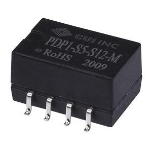 PDP1-S5-S12-M, Преобразователи постоянного тока в постоянный с изоляцией dc-dc isolated, 1 W, 4.5 5.5 Vdc input, 12 Vdc, 84mA, single unregulated output, SMT8