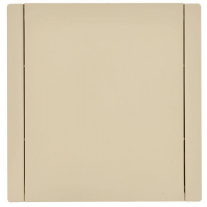 FORTE&PIANO Розетка 1-местная с заземлением с защитными шторками и крышкой безвинтовое крепление 16А IP44 FP419 ваниль IEK FP-R16-16-1-44-K10