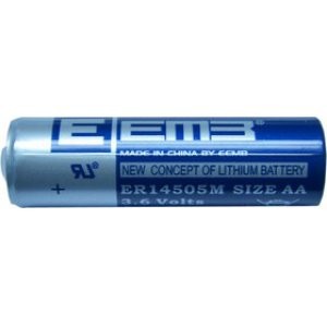 ER14505M 3.6V, Li, SOCl2 батарея типоразмера AA, 3.6 В, 1.8 Ач, стандартная форма, -55...85 °C