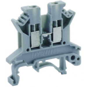 Проходная клемма UKHV-2.5N, Проходная клемма, тип фиксации провода: винтовой, номинальное сечение: 2,5 мм кв., 24A, 1000V, ширина: 5,2 мм, цвет: серый, тип монтажа: DIN35