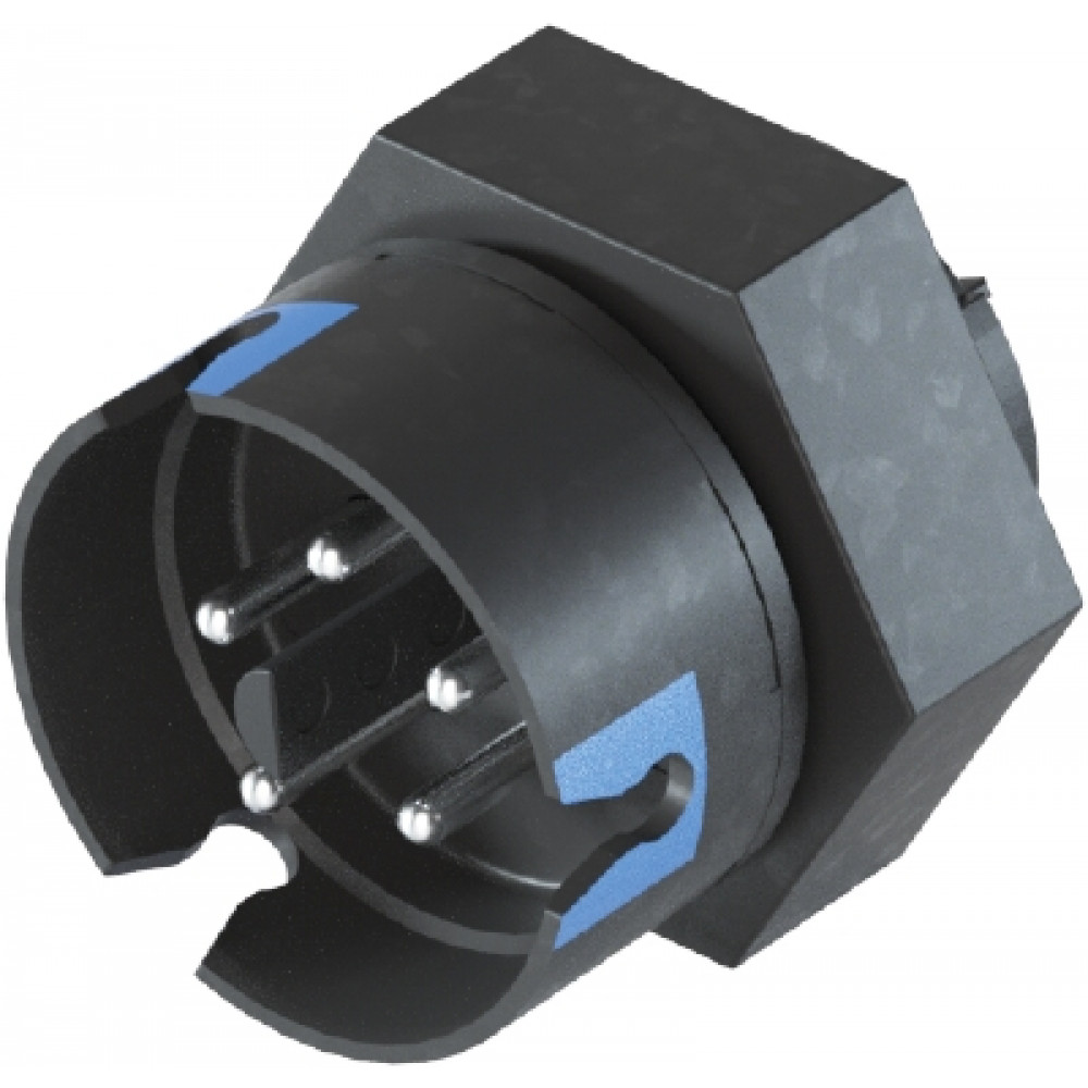 Изображение товара Вилочный разъем RST08i5 S S1 M02H BL серия gesis RST MICRO, IP68, 5 полюсов, синий