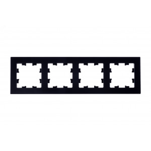 ATLASDESIGN NATURE 4-постовая РАМКА, НАТУРАЛЬНОЕ СТЕКЛО, ЧЕРНЫЙ (1шт) C2 ATN361004