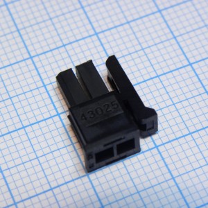 430250200, Корпус разъема, двухрядный, Серия Micro-Fit 3.0, Гнездо, 2 вывод(-ов), 3 мм