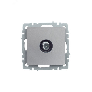 BRITE Розетка TV проходная РТВ10-0-БрА алюминий BR-A10-P-K47