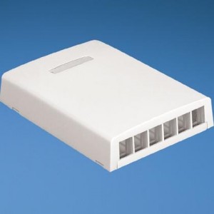 NK6BXEI-AY, Wire Ducting NK 6-port Surf mount box