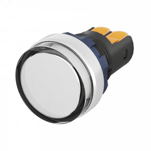 Индикатор сигнальный со встроенным диодом 9-24В, белый, алюминий, зажим Plug-In M22L-F24WAP