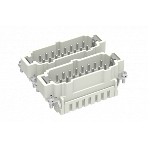 Вилочная контактная вставка SE-032-MS, Вилочная контактная вставка, пружинная фиксация, 32 полюса + PE, типоразмер 32B, 500V, 16A, сечение обслуживаемых проводников 0,14-2,5 мм кв, тип покрытия контактов: серебро