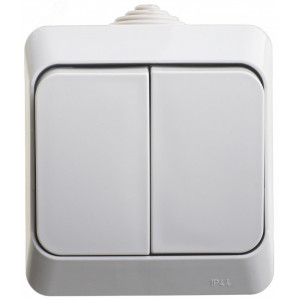 Выключатель 2-кл. ОП Этюд 10А IP44 10AX сер. SE BA10-042C