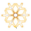 Фигура Снежинка из гибкого неона с эффектом тающих сосулек, 60х60 см, цвет свечения теплый белый/белый 501-226