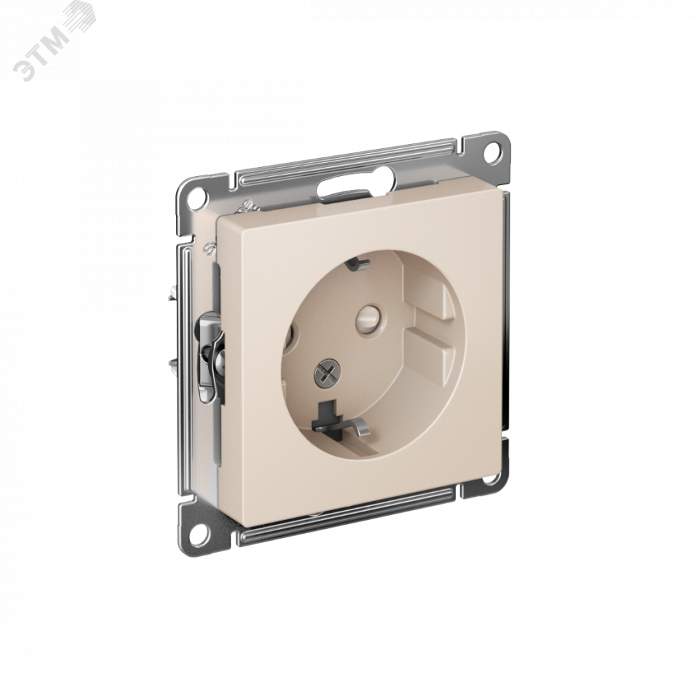 Изображение товара Розетка 1-м СП AtlasDesign 16А IP20 с заземлительной защитной шторкой Systeme Electric