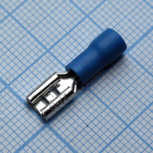 FDD1.25-187(5)  Blue, наконечник кабельный ножевой (гнездо) с изоляцией 0.5х4.75мм, сеч. пров. 0.5-1.5мм2
