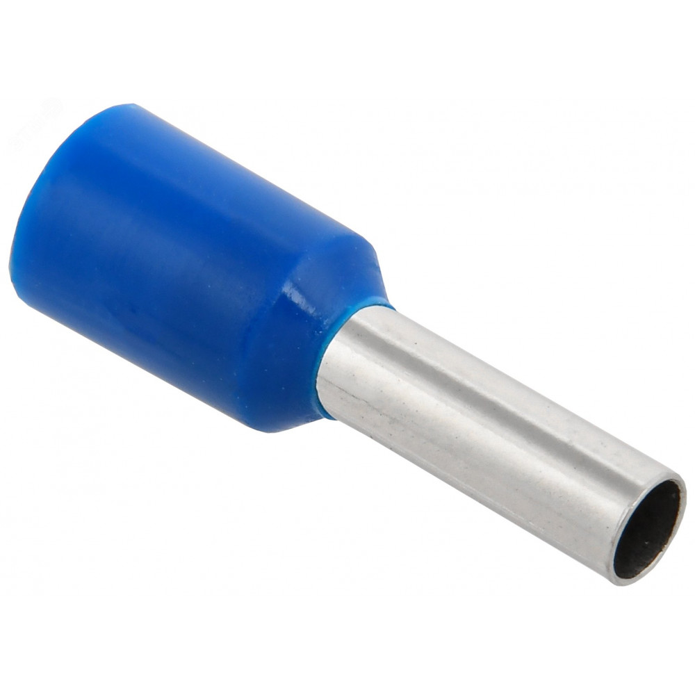 Изображение товара Наконечник НШВИ 2.5-8 син., медь, длина 8 мм, для кабелей 2.5 мм2