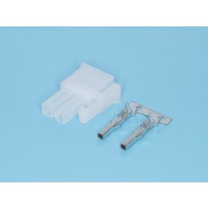 MF-2F, Разъем питания (с контактами) Mini-Fit, 2pin, гнездо на кабель, шаг 4,2мм