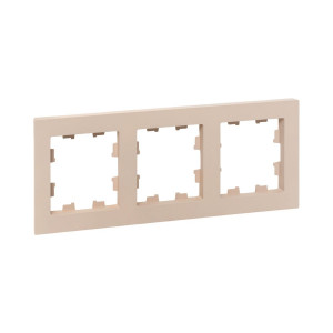 3 - местная рамка, кремовая, пластик Эпика EKF UP1-FPI-03
