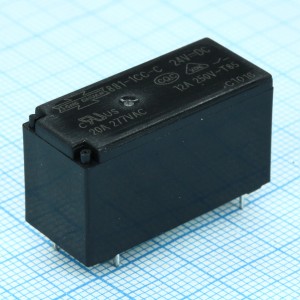 881-1CC-F-C 24VDC, Реле промежуточное катушка 24В, 0.4Вт контакты 12A 240В переменного тока, 1 перекидной, размер (LxWxH) мм: 29.0х12.7х15.7. мотнаж в отверстие